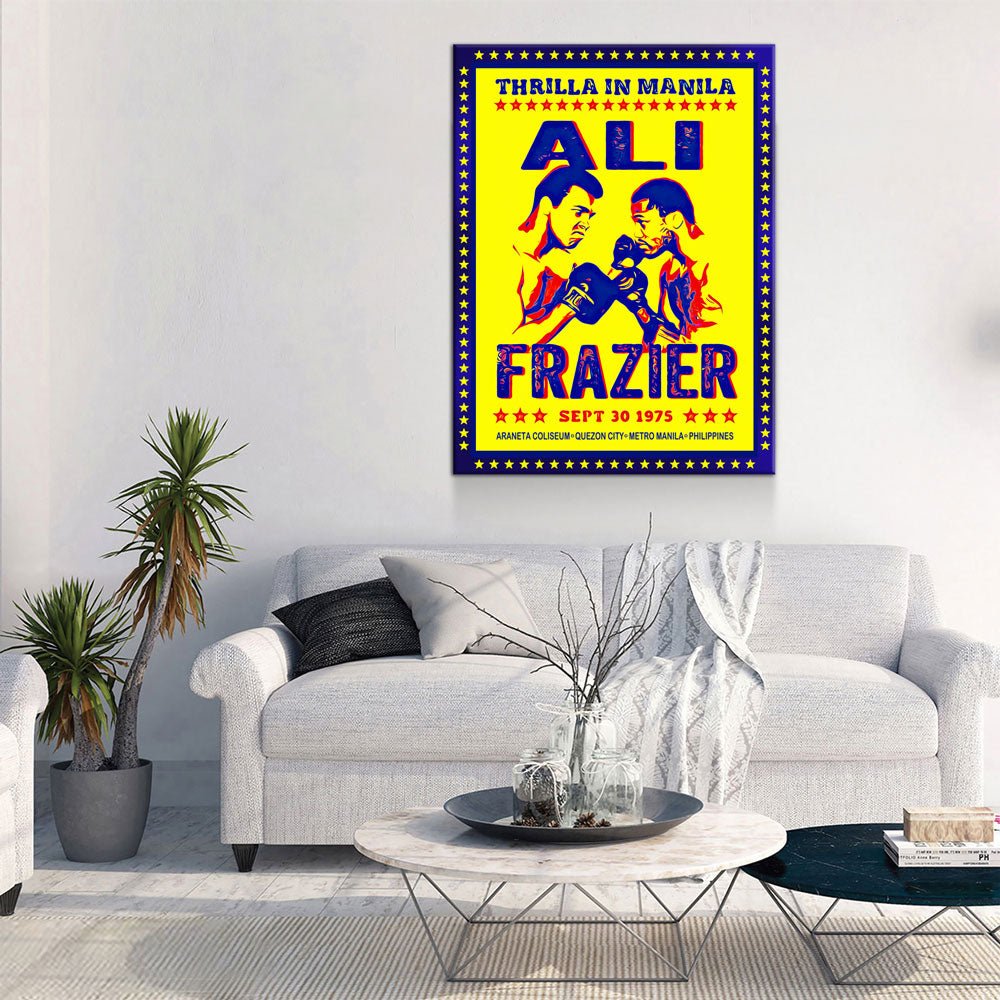 Ali Frazier Fight Night Canvas Wall Art, Thrilla In Manila