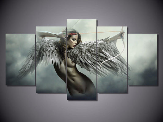 Angel Warrior Exotic Fantasy 5-Piece Wall Art Canvas XL