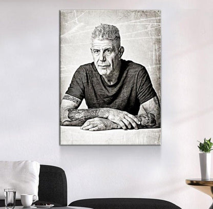 Anthony Bourdain Canvas Wall Art Gallery Wrap