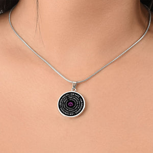 I am safe. I am grounded. I am centered. I am balanced Mantra Necklace