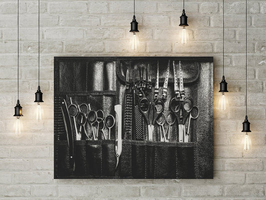 Beauty Salon Haircare Masterpiece Framed Canvas Wall Art Hair Salon Decor