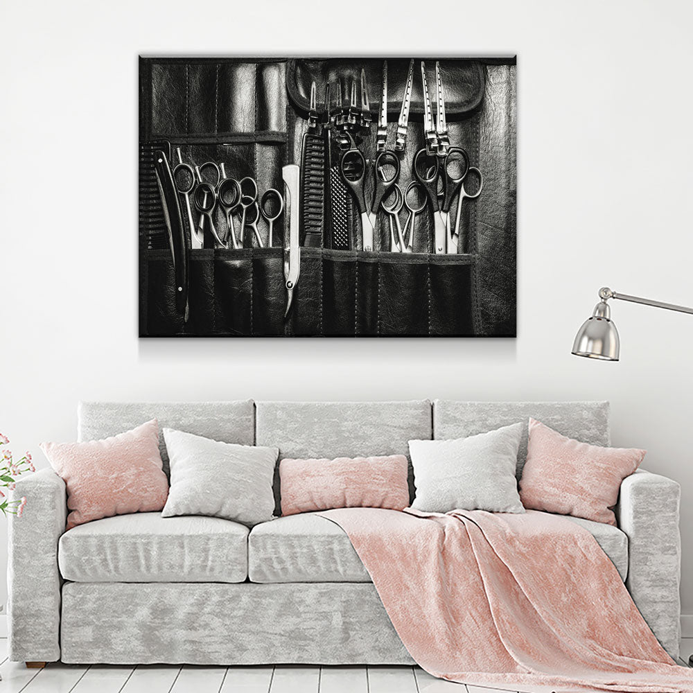 Beauty Salon Haircare Masterpiece Framed Canvas Wall Art Hair Salon Decor