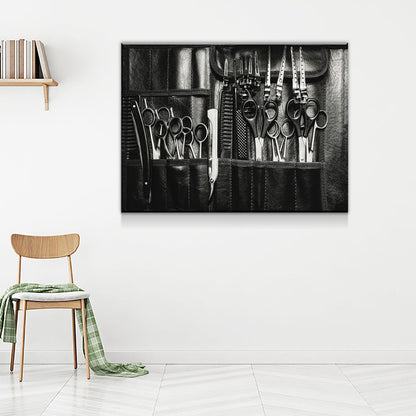 Beauty Salon Haircare Masterpiece Framed Canvas Wall Art Hair Salon Decor