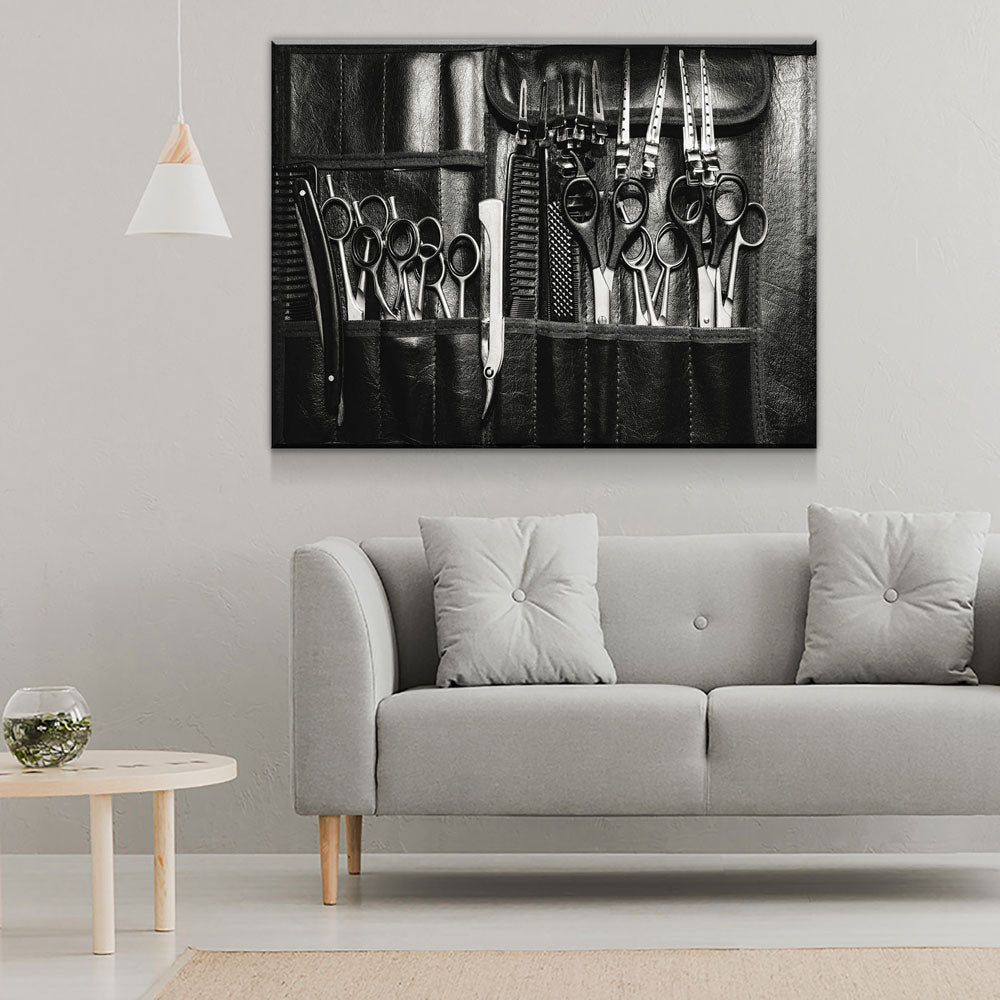 Beauty Salon Haircare Masterpiece Framed Canvas Wall Art Hair Salon Decor
