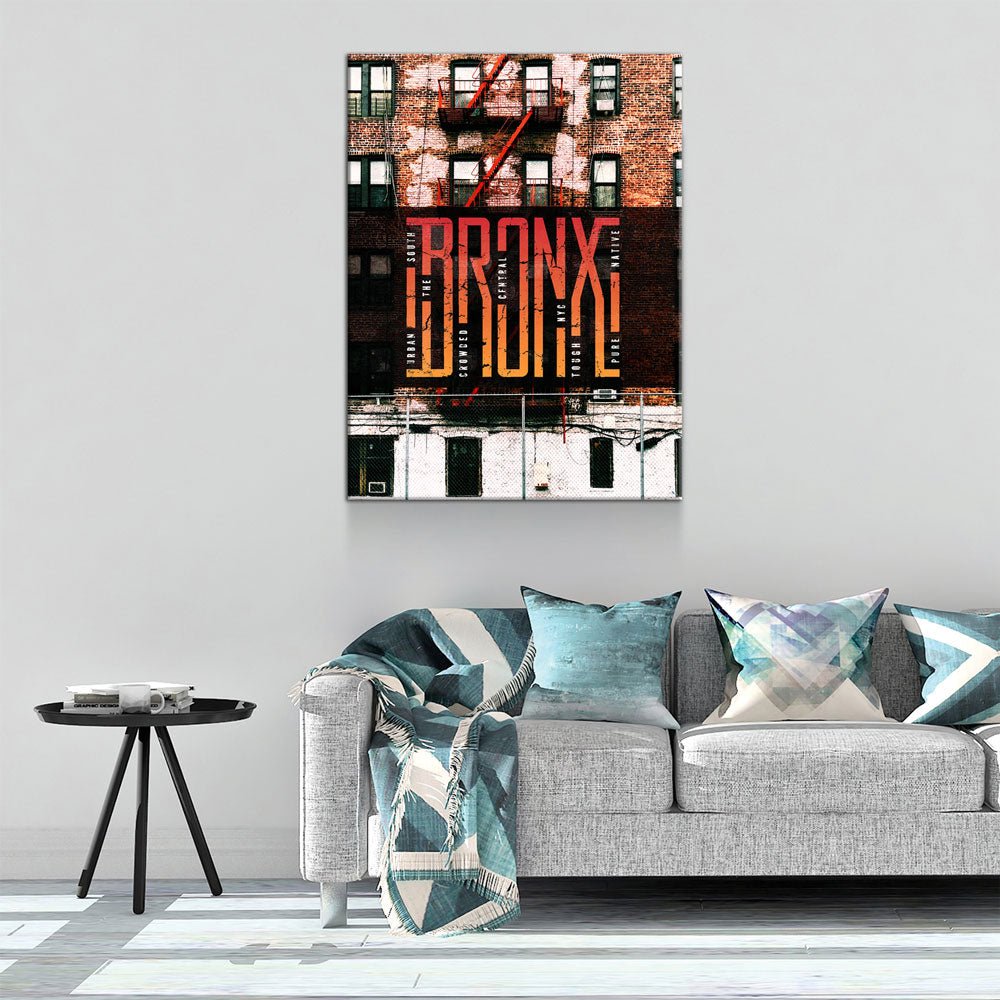 Bronx Canvas Wall Art,Urban Decor, New York Wall Art Gallery Wrap