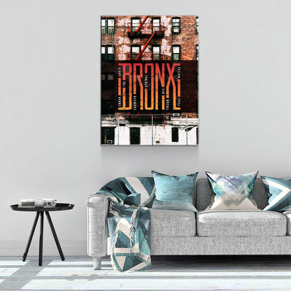 Bronx Canvas Wall Art,Urban Decor, New York Wall Art Gallery Wrap
