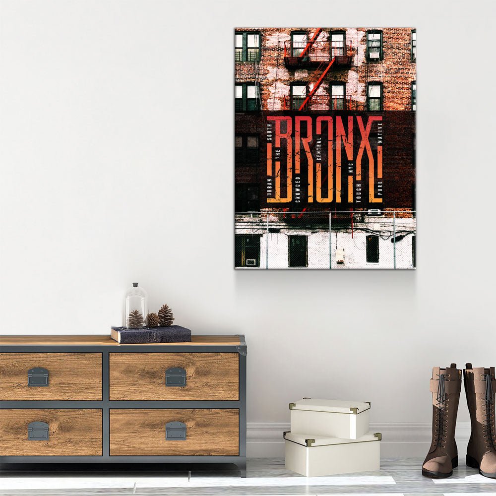 Bronx Canvas Wall Art,Urban Decor, New York Wall Art