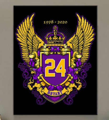 Bryant 24 Canvas Wall Art, Purple Gold 32x48 inch