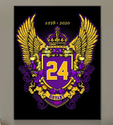 Bryant 24 Canvas Wall Art, Purple Gold 32x48 inch