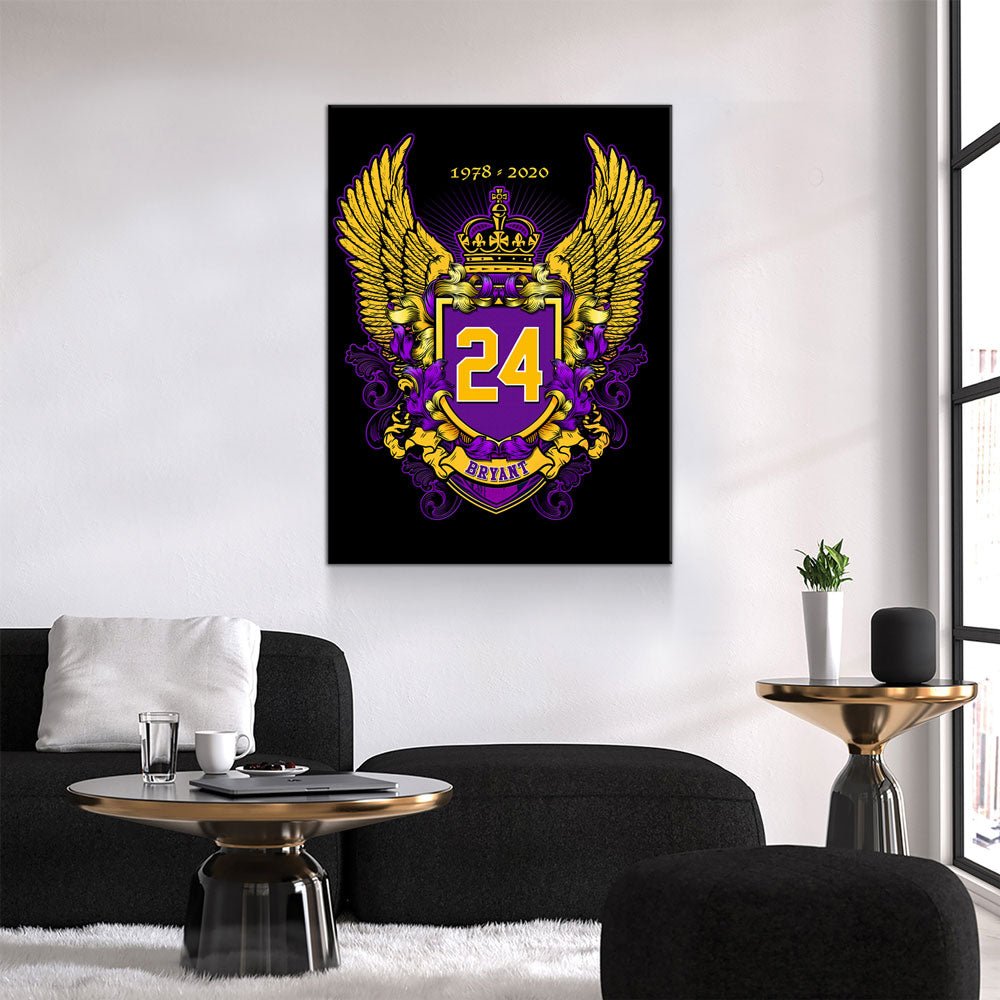 Bryant 24 Canvas Wall Art, Purple Gold