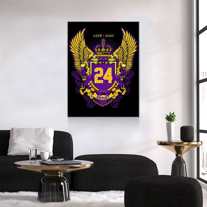 Bryant 24 Canvas Wall Art, Purple Gold