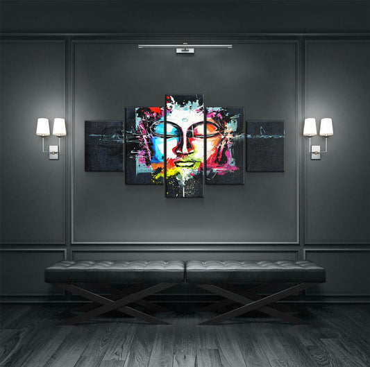 Buddha Mind Abstract 5-Piece Wall Art Canvas