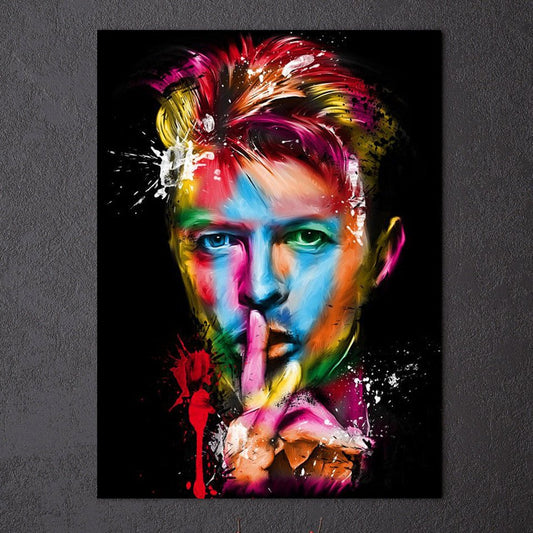 David Bowie Abstract Wall Art Canvas Gallery Wrap