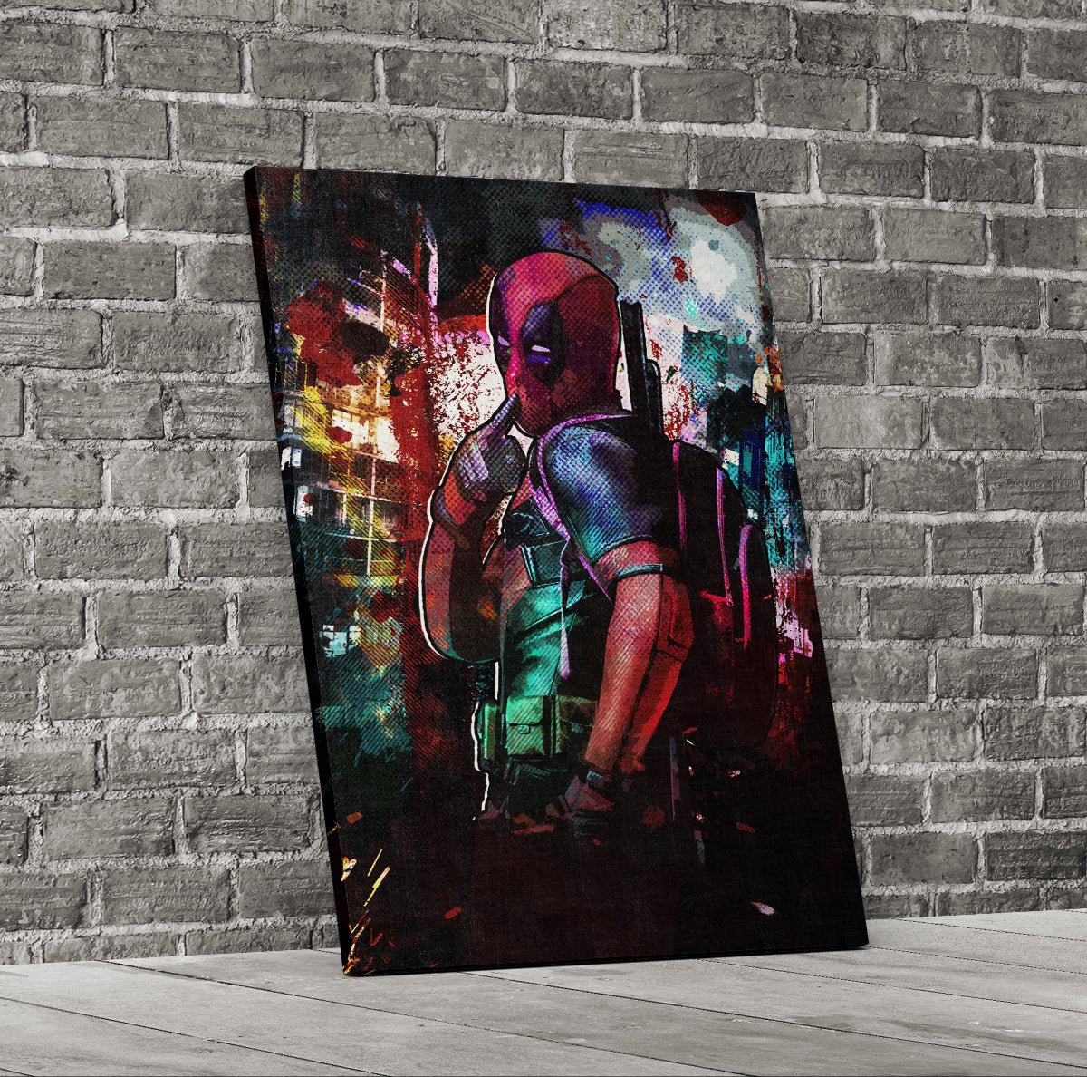 Deadpool Inspired Abstract Canvas Wall Art
