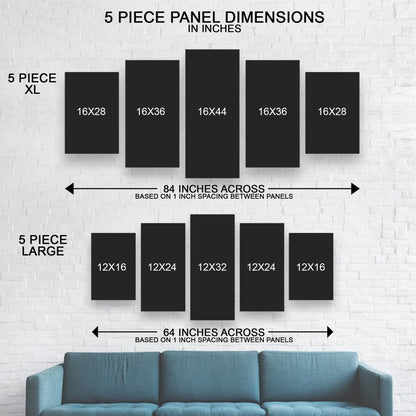 Deep Sea Fishing Canvas Wall Art 5-Piece Decor Set