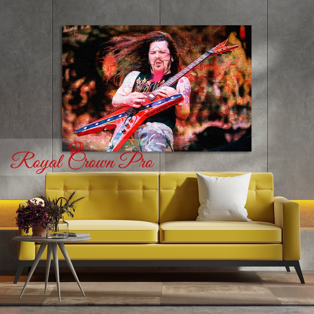 Dimebag Canvas Wall Art, Abstract Dimebag Darrell Guitar Legend