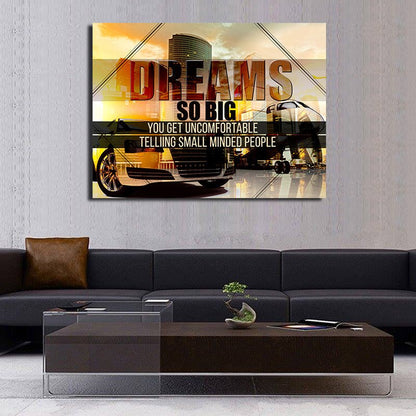 Dreams So Big Canvas Wall Art Motivational Quotes 40x30 inch