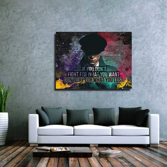 Fight For What You Want Canvas Wall Art Motivational Wall Decor