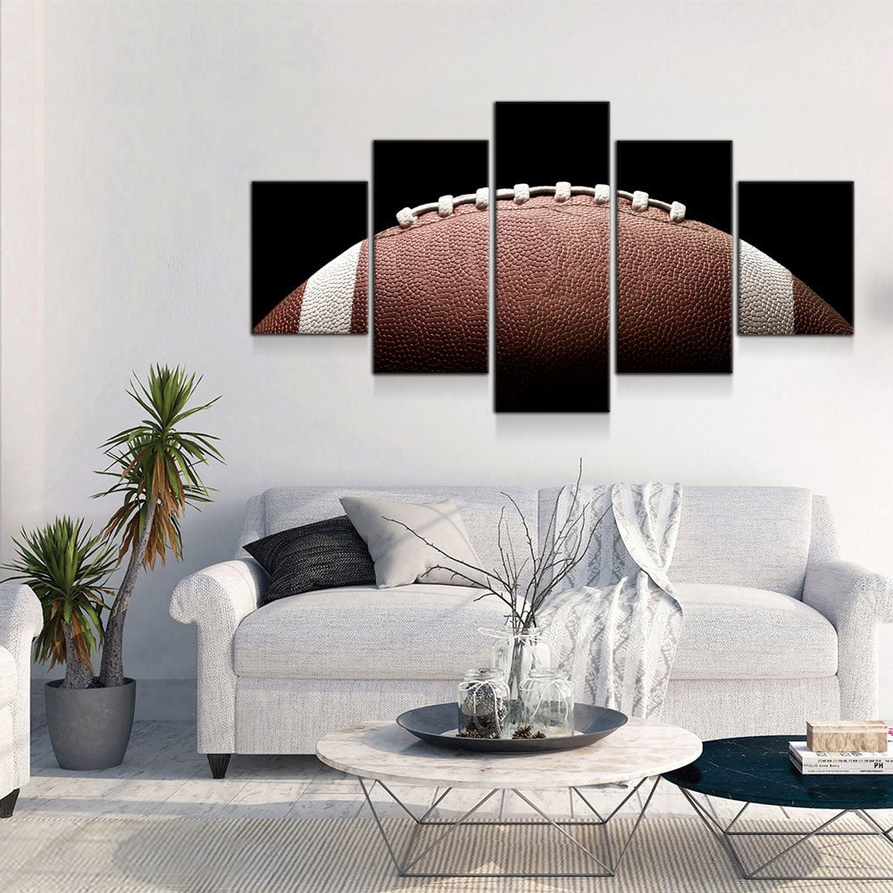 Football Canvas Wall Art, Football Decor, 5-Piece Wall Art