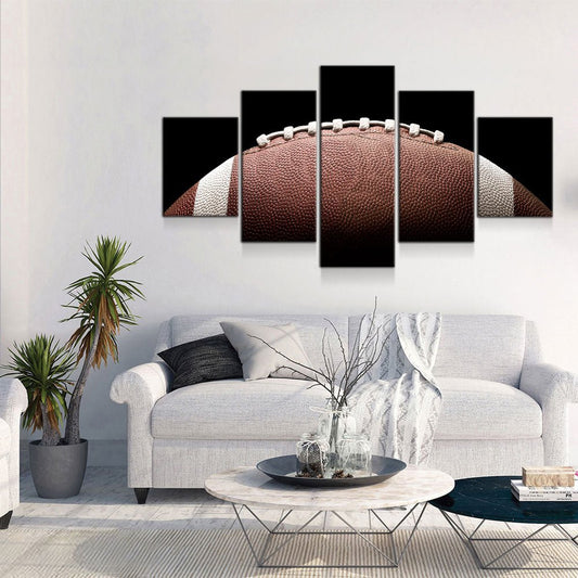 Football Canvas Wall Art, Football Decor, 5-Piece Wall Art
