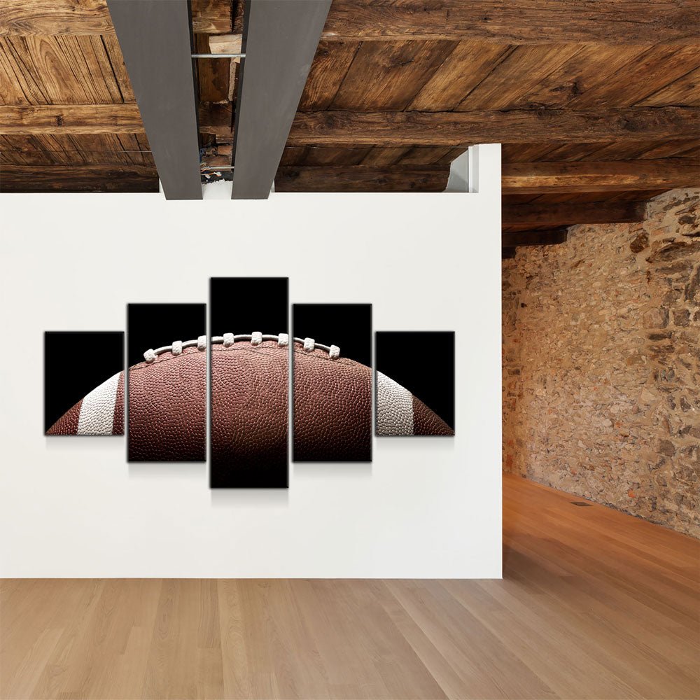 Football Canvas Wall Art, Football Decor, 5-Piece Wall Art