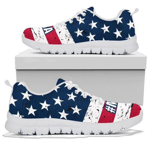 Image of #MAGA Trump Ladies Sneakers, Make America Great Again, Trump Shoes