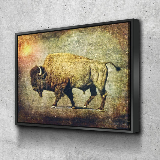 Great Buffalo Canvas Wall Art, Ranch Art, Ranch Style Home Decor, Buffalo Decor