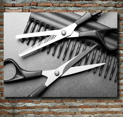 Hair Salon Decor Canvas Wall Art, Barber Shop Decor, Hair Salon Framed Canvas Wall Art