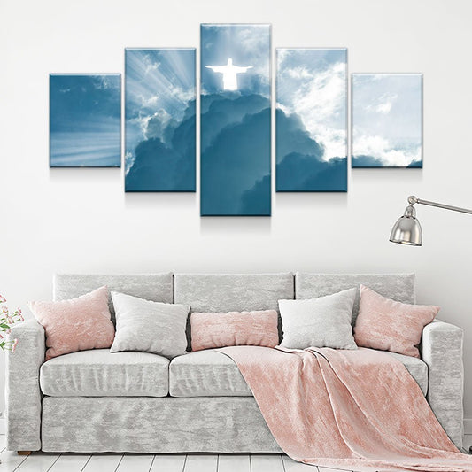 Jesus Is Coming 5-Piece Wall Art Canvas Ready To Hang (Framed)
