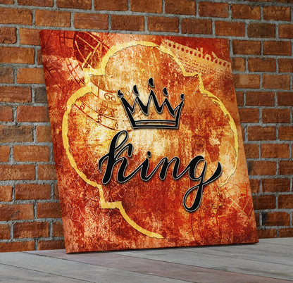 King And Queen Crown Wall Decor Canvas Wall Art King
