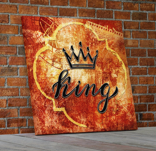 King And Queen Crown Wall Decor Canvas Wall Art King