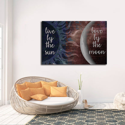Live By The Sun Love By The Moon Canvas Wall Art