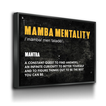 Mamba Mentality Canvas Wall Art Gallery Wrap With Floating Frame