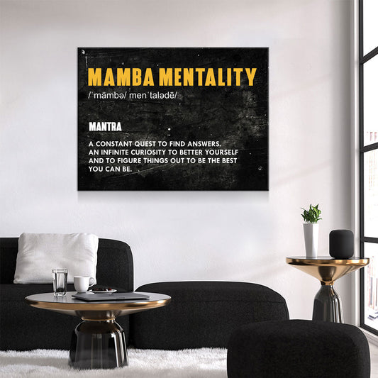 Mamba Mentality Canvas Wall Art Gallery Wrap