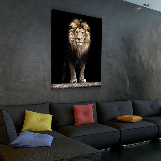 Mighty Lion Canvas Wall Art - African Lion