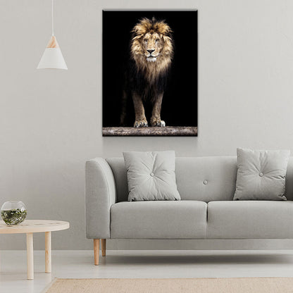 Mighty Lion Canvas Wall Art - African Lion Gallery Wrap