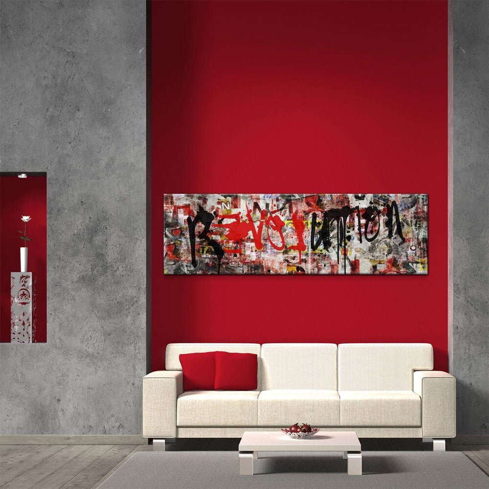 Revolution (Love) Canvas Wall Art, Graffiti Wall Art, Graffiti Art, Revolution, Love, Graffiti, Graffiti Art Canvas, Street Art, Lennon