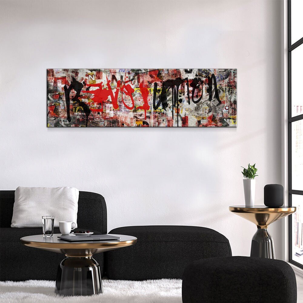 Revolution (Love) Canvas Wall Art, Graffiti Wall Art, Graffiti Art, Revolution, Love, Graffiti, Graffiti Art Canvas, Street Art, Lennon