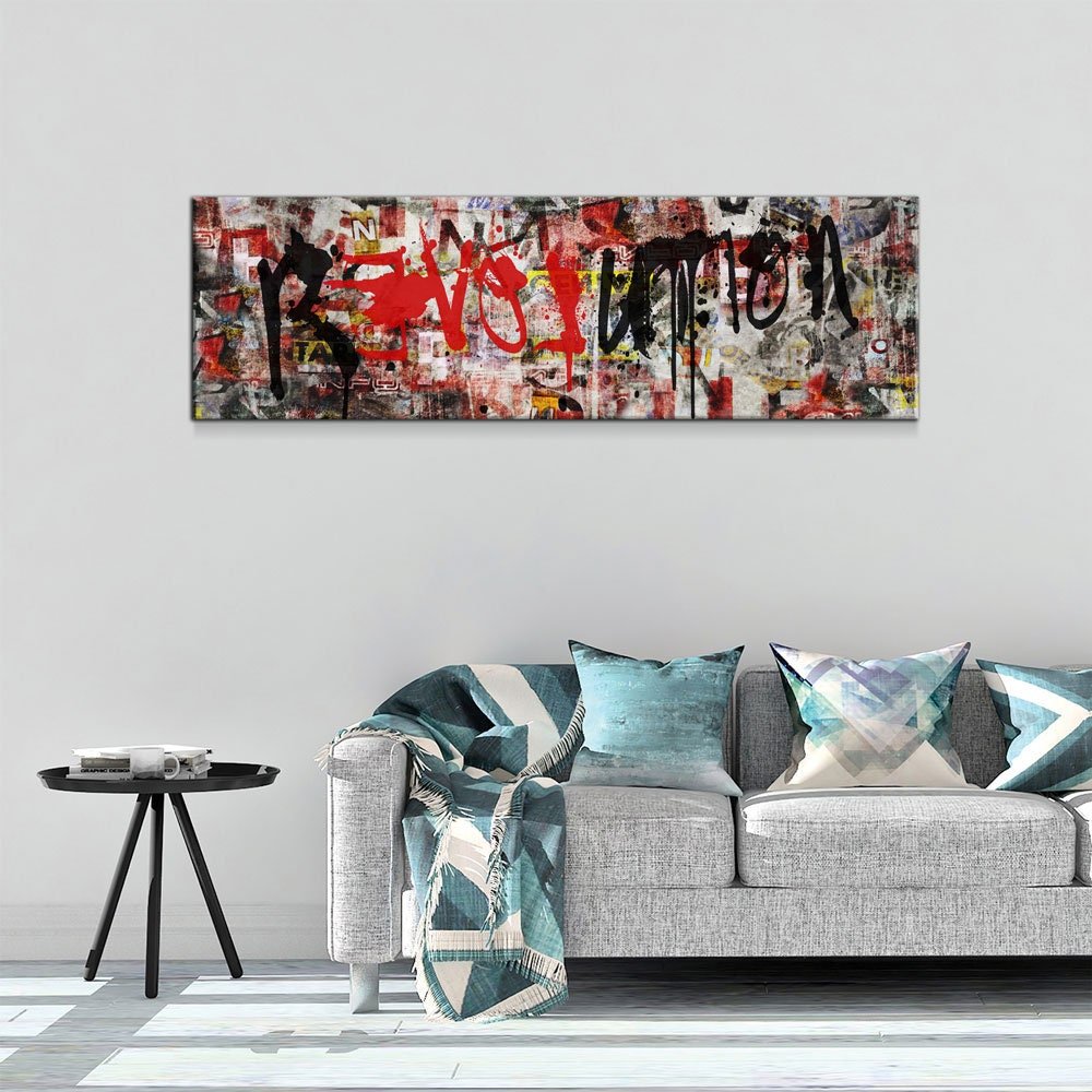Revolution (Love) Canvas Wall Art, Graffiti Wall Art, Graffiti Art, Revolution, Love, Graffiti, Graffiti Art Canvas, Street Art, Lennon