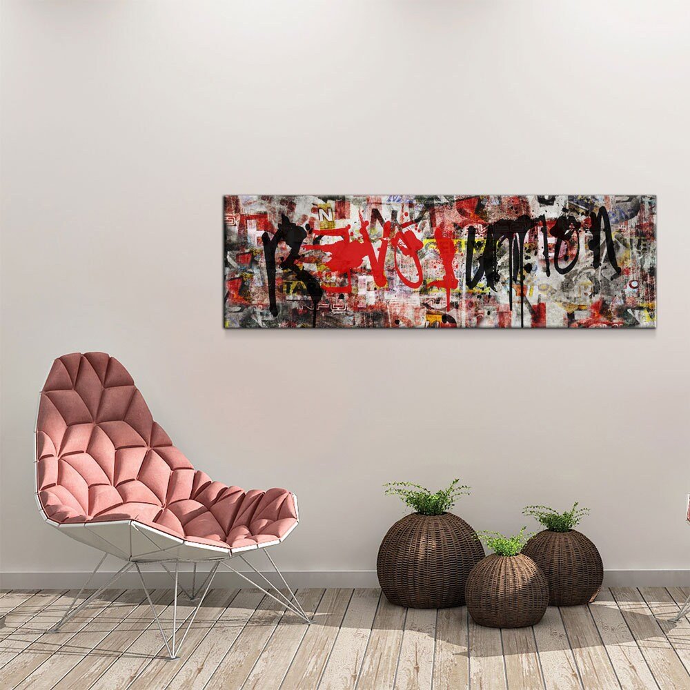 Revolution (Love) Canvas Wall Art, Graffiti Wall Art, Graffiti Art, Revolution, Love, Graffiti, Graffiti Art Canvas, Street Art, Lennon