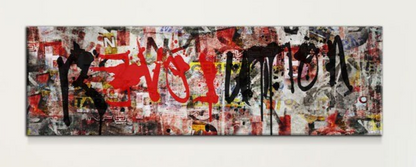Revolution (Love) Canvas Wall Art, Graffiti Wall Art, Graffiti Art, Revolution, Love, Graffiti, Graffiti Art Canvas, Street Art, Lennon