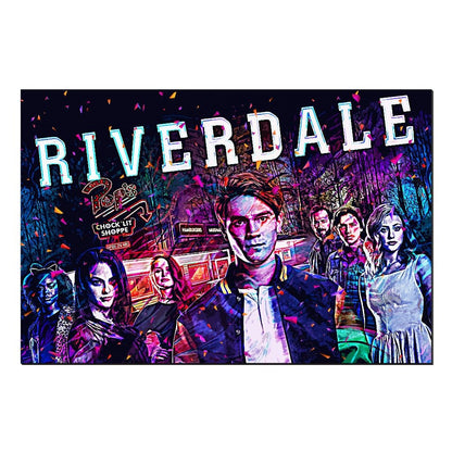 Riverdale Pops Diner Abstract Framed Canvas Wall Art