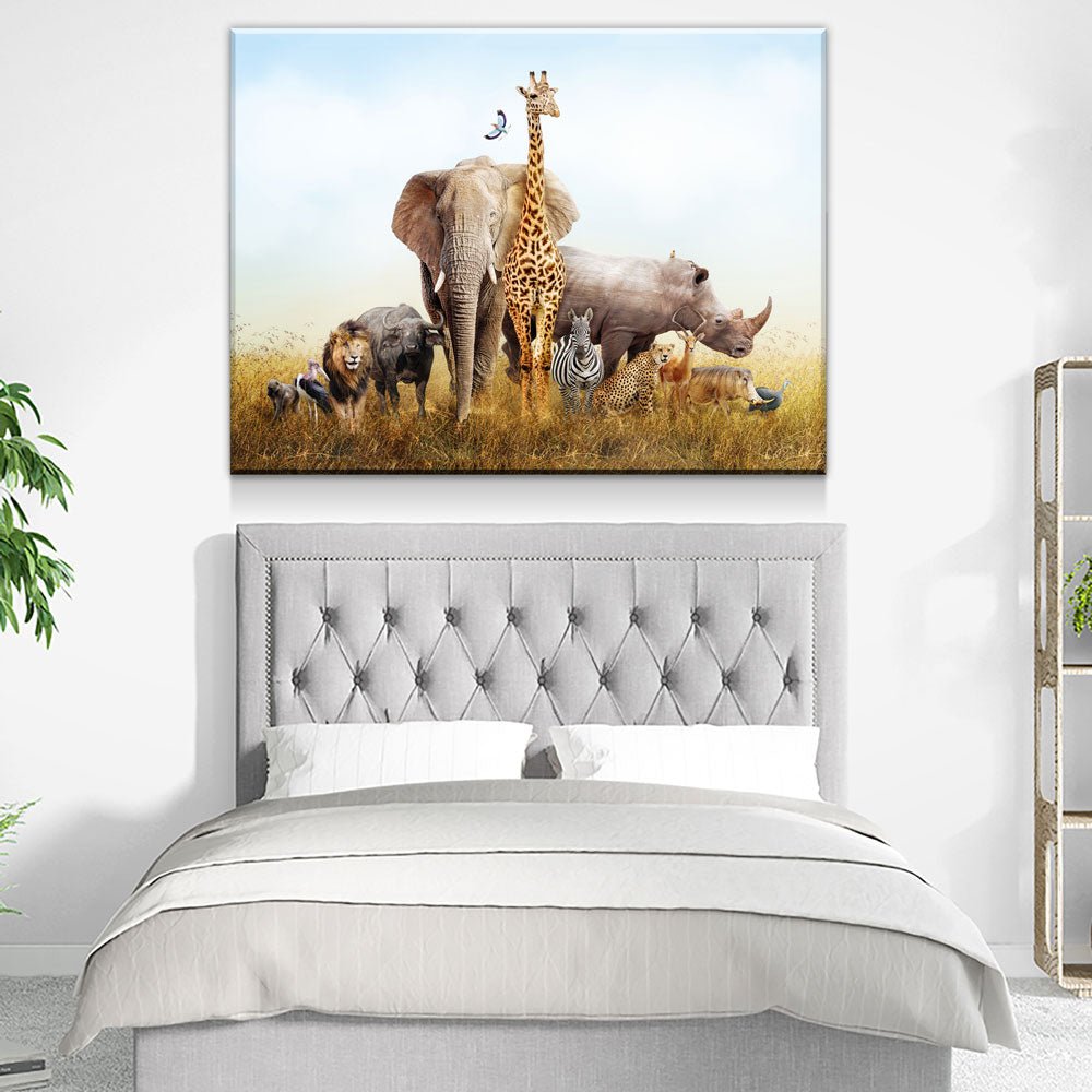 Safari Nursery Decor Canvas Wall Art