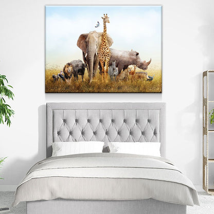 Safari Nursery Decor Canvas Wall Art