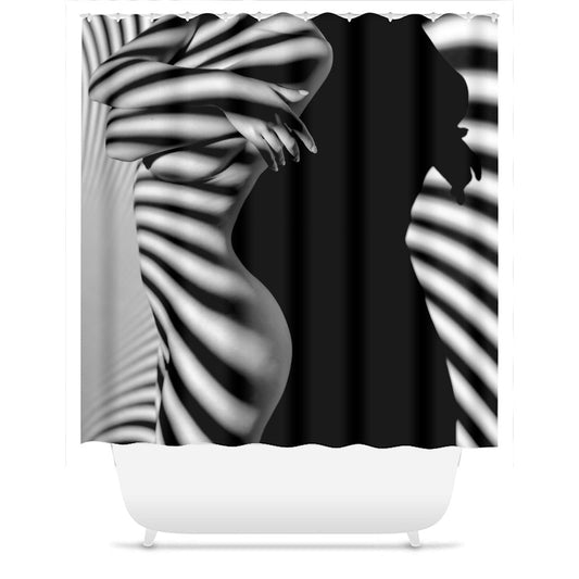Sexy Lady Silhouette Shower Curtain 71x74 inch