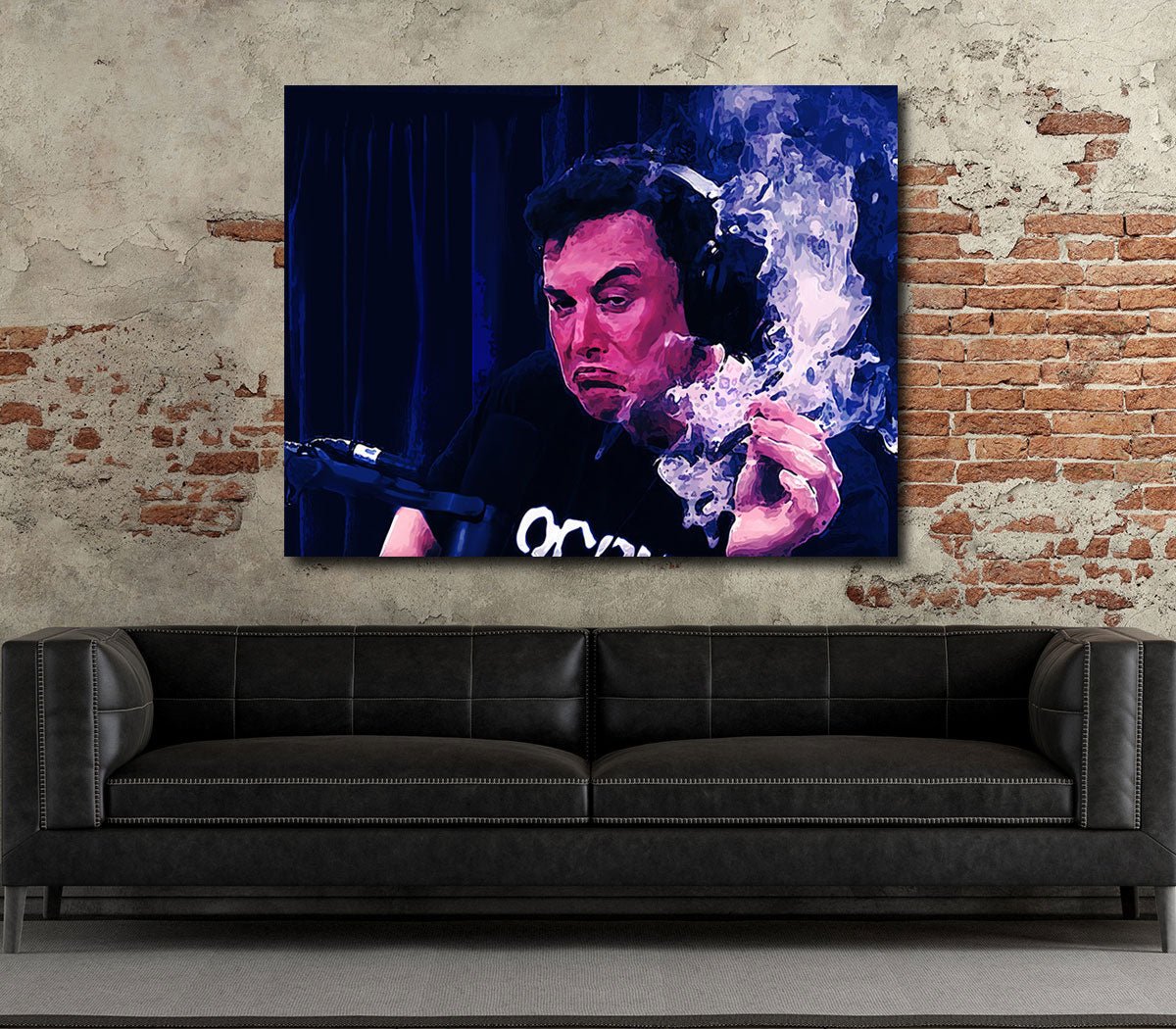 Smoking With Rogan Canvas Wall Art, Elon Musk Interview Joe Rogan
