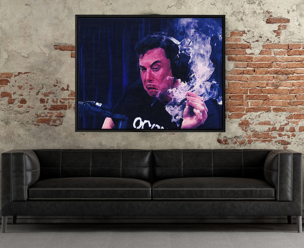 Smoking With Rogan Canvas Wall Art, Elon Musk Interview Joe Rogan