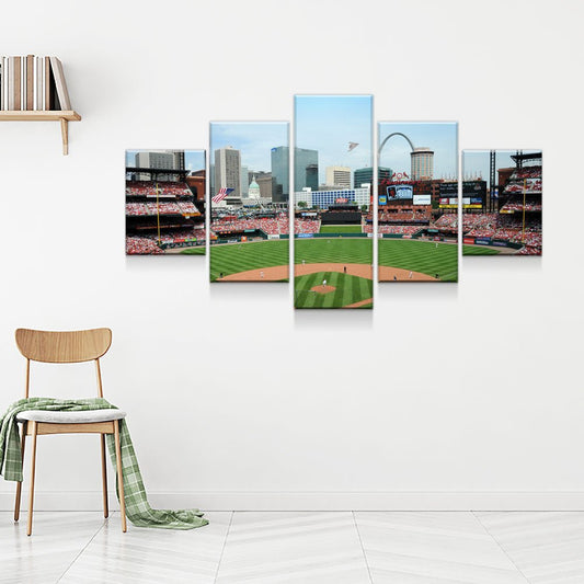 St. Louis Cardinals Stadium 5-Piece Wall Art Canvas USA Made!