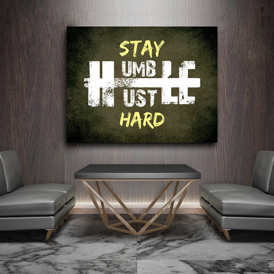 Stay Humble Hustle Hard Framed Canvas Wall Art Motivational Wall Art For Home Or Office 30x40 inch