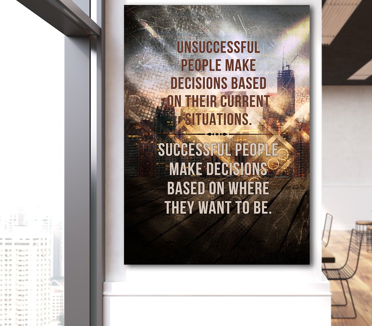 Successful People Make Decisions Based On Where They Want To Be Canvas Wall Art 32 X 48 INCH